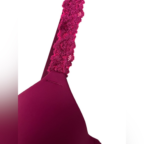 Natori BUNDLE Pure Luxe Underwire T-Shirt Bra Tan and Burgundy EUC Size 32D - Picture 4 of 16